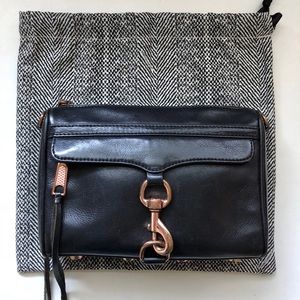 Rebecca Minkoff Black Mini MAC (Rose Gold)